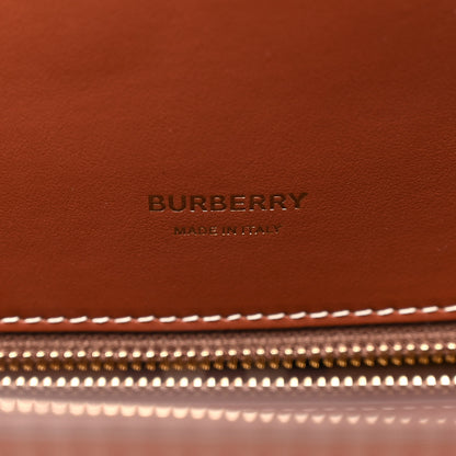 Burberry Calfskin Vintage Check Medium Two Handle Title Bag Black 6 of 10