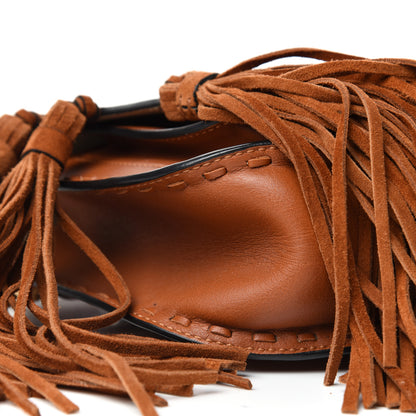 Chloe Calfskin Mini Hudson Fringe Shoulder Bag Caramel 7 of 9