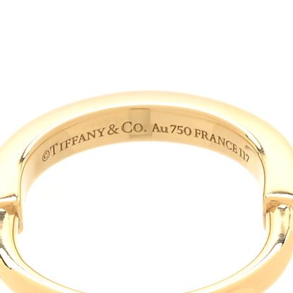 Tiffany 18K Yellow Gold Lock Ring 52 6 57/8 4 of 5