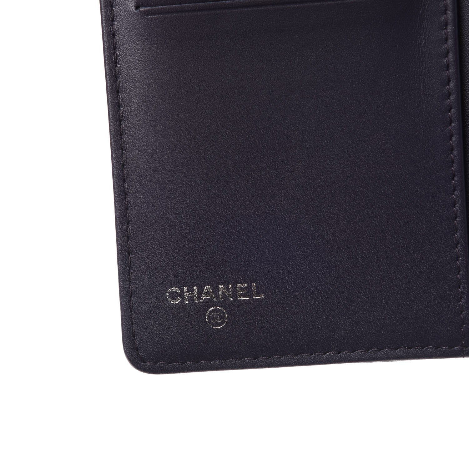 Chanel Iridescent Lizard Embossed Yen Wallet Purple 9 of 13