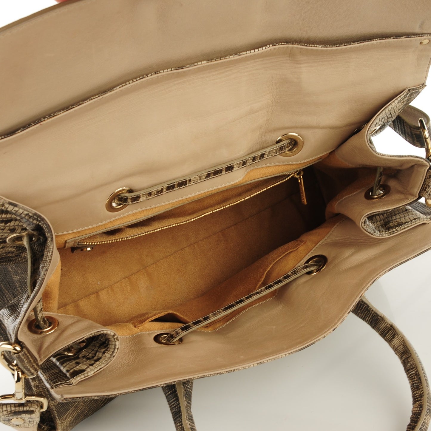 Lizard Embossed Large Rosalie Satchel