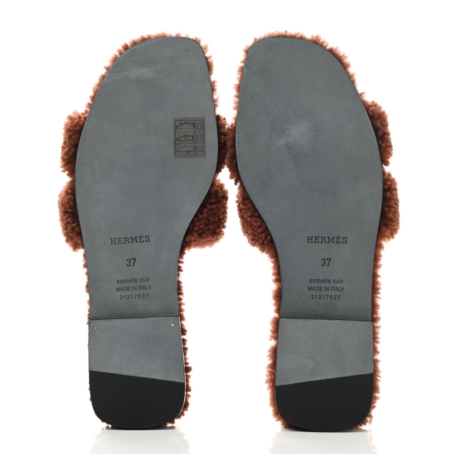 Woolskin Oran Sandals 37 Cognac