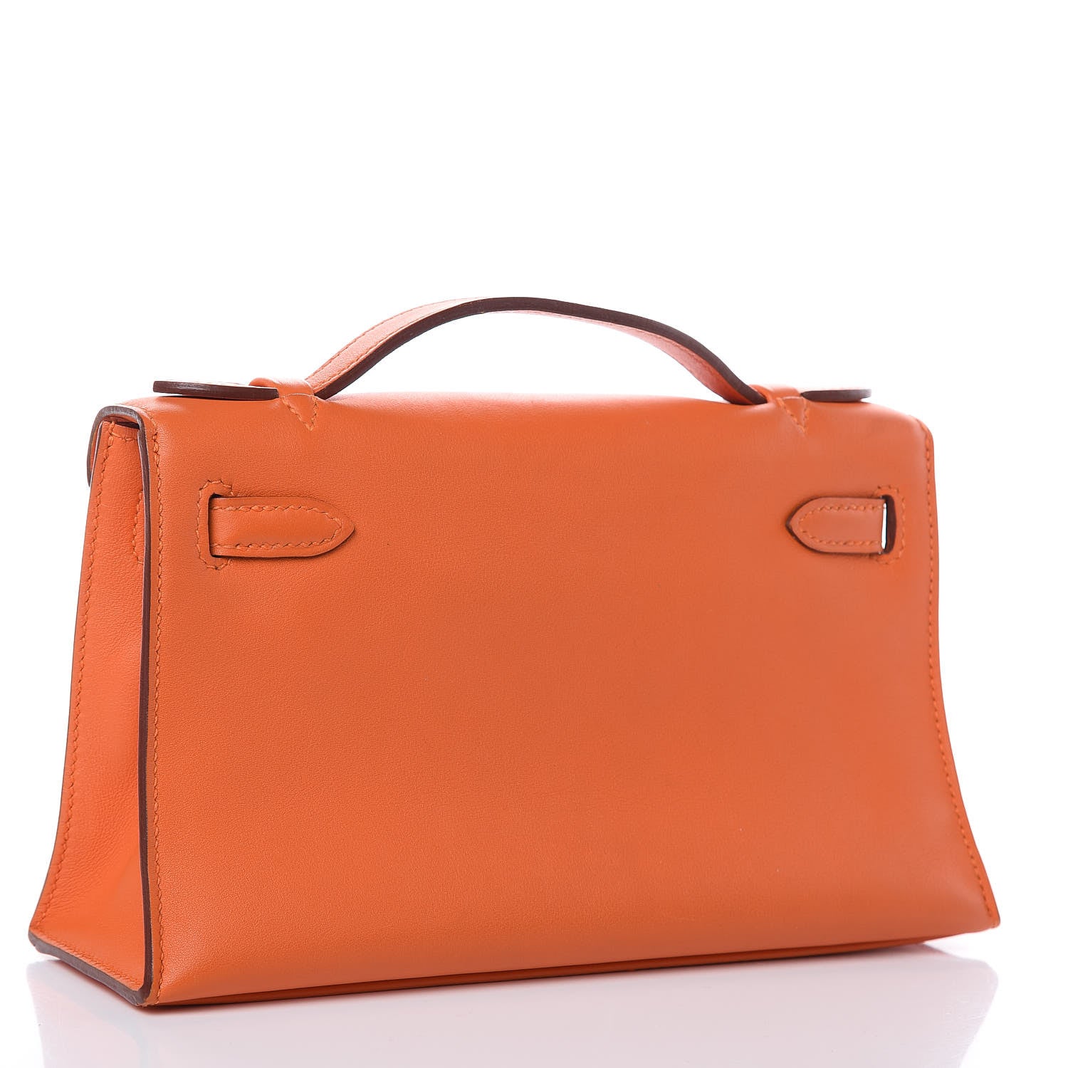 Hermes Swift Kelly Pochette Clutch Orange 3 of 23