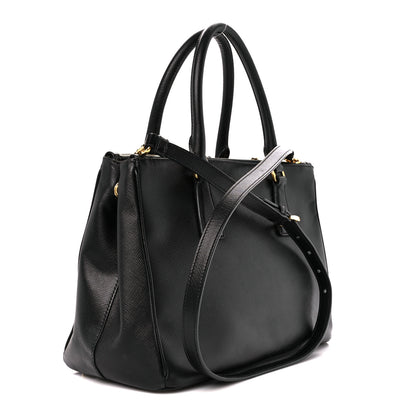 Prada Saffiano Small Galleria Double Zip Tote Black 2 of 11
