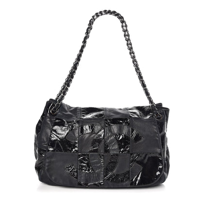 Chanel Lambskin Patent Calfskin Brooklyn Patchwork Flap Black 1 of 10
