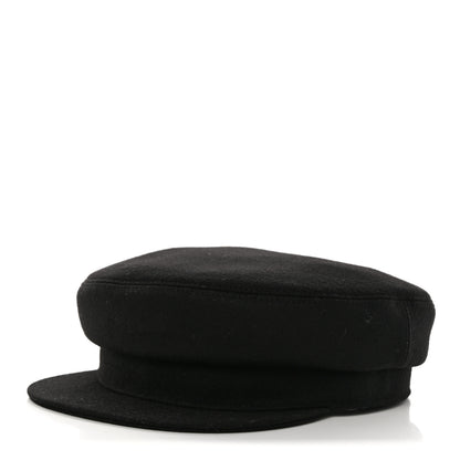 Hermes Cashmere Womens Deauville Cap 59 Black 1 of 10
