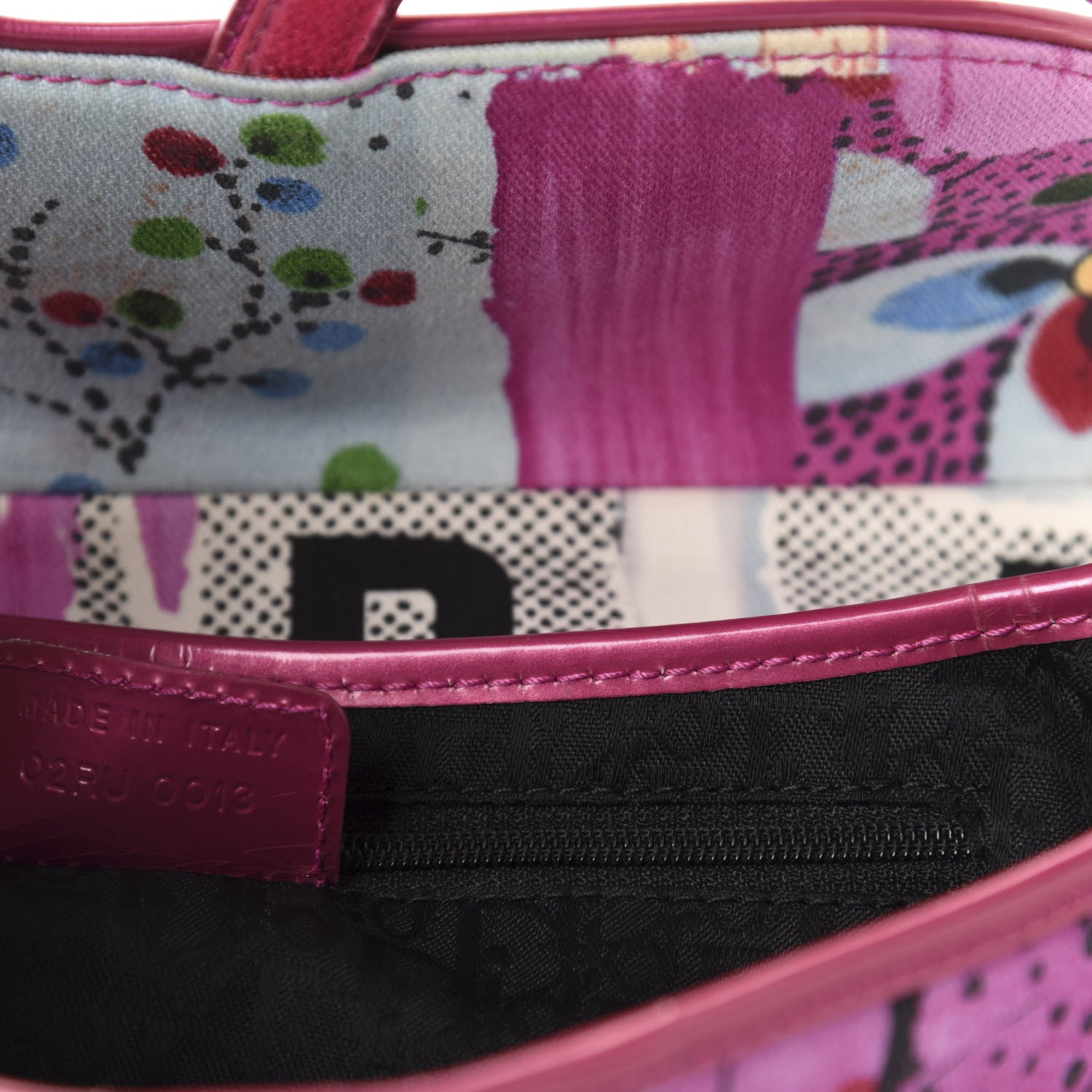 Christian Dior Canvas Filth Saddle Bag Multicolor 9 of 10