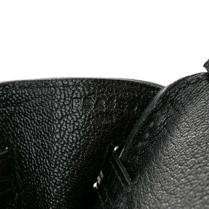Hermes Togo Matte Alligator Birkin Touch 25 Black 7 of 11