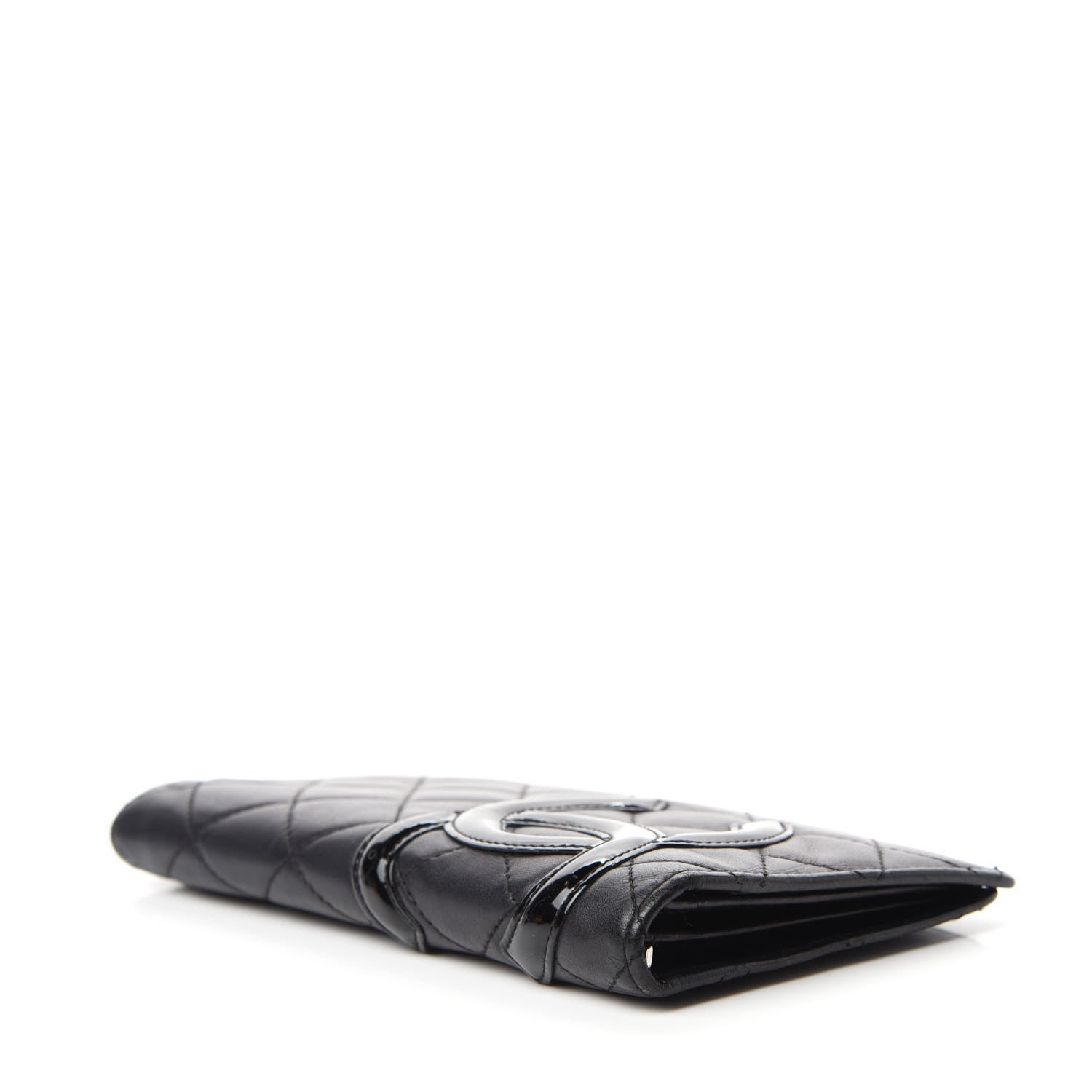 Chanel Calfskin Quilted Cambon Yen Wallet Black 4 of 8