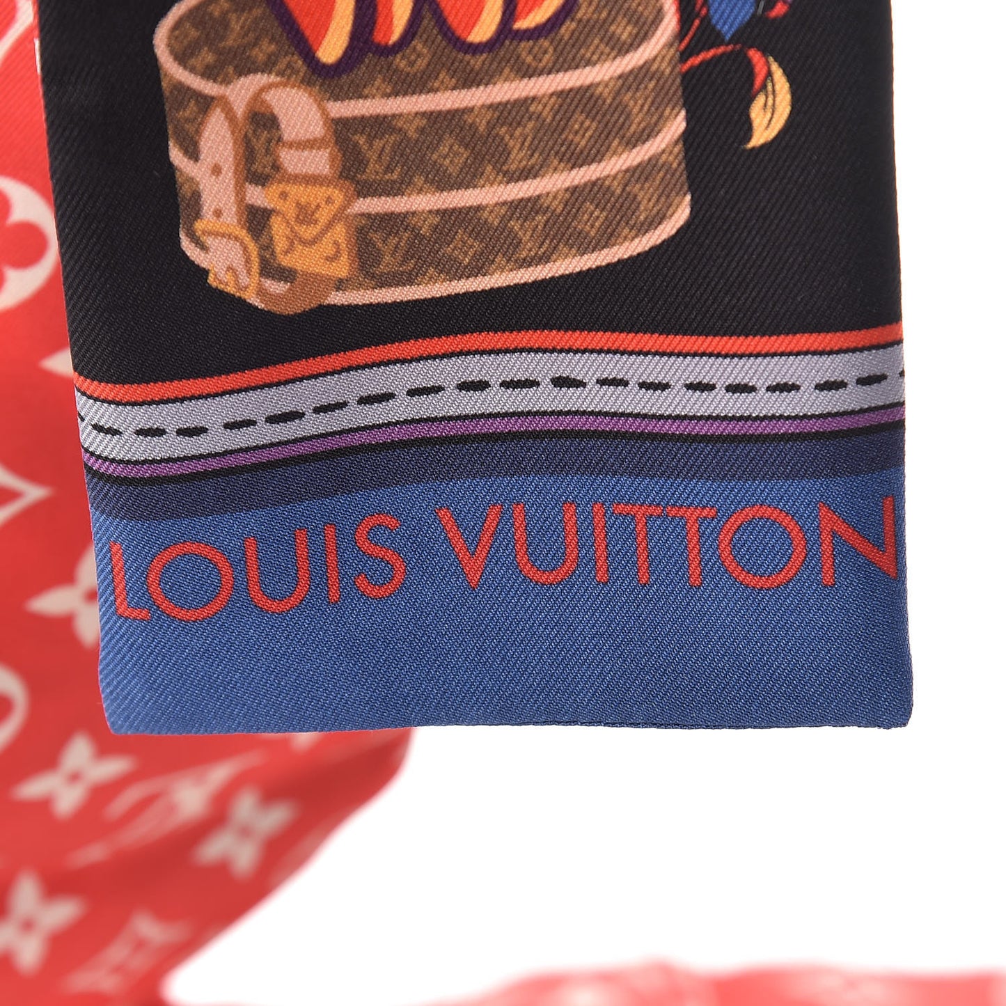 Silk Monogram Superstition Bandeau Black