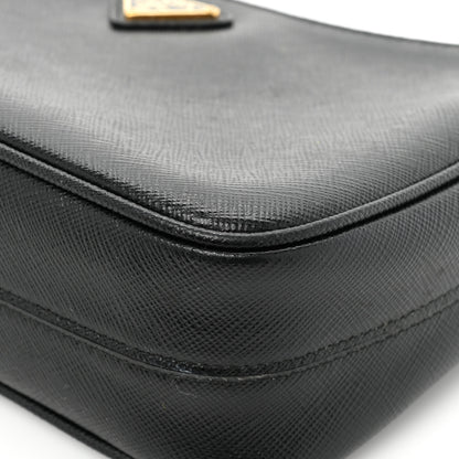 Prada Saffiano Lux Re-Edition 2005 Shoulder Bag Black 12 of 14