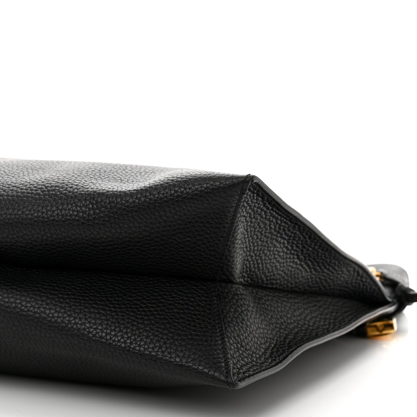 Pebbled Calfskin Large Alix Padlock Zip Hobo Bag Black
