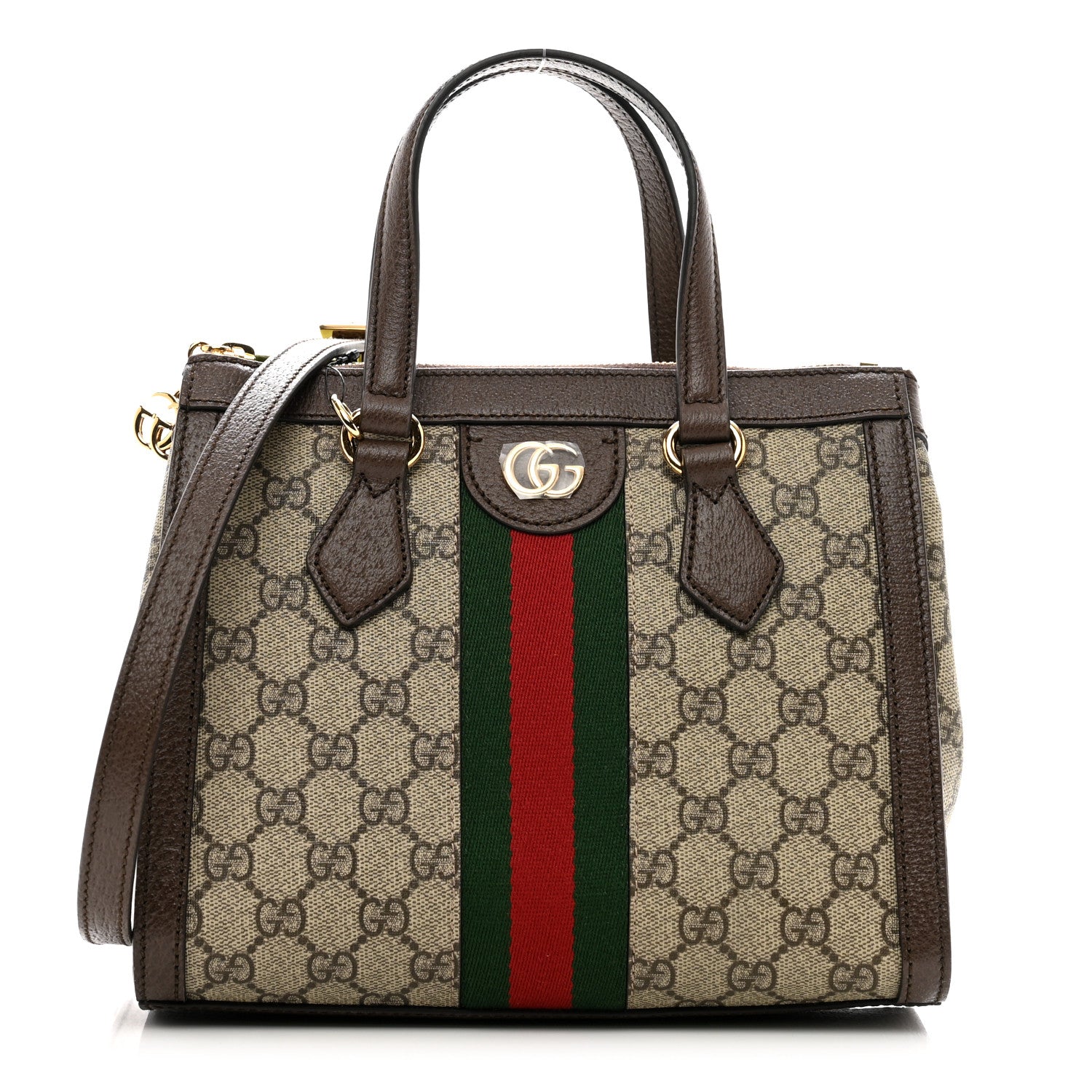 Gucci GG Supreme Monogram Small Ophidia Tote Bag Brown 1 of 11