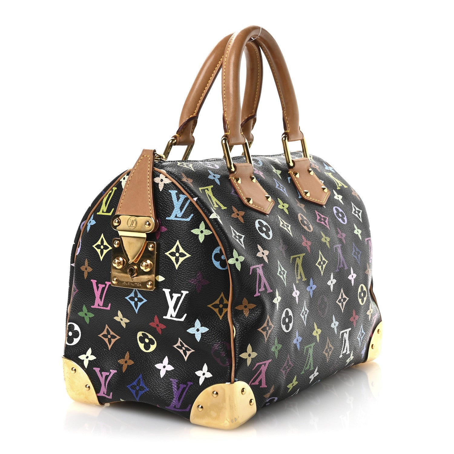 Louis Vuitton Monogram Multicolor Speedy 30 Black 3 of 10