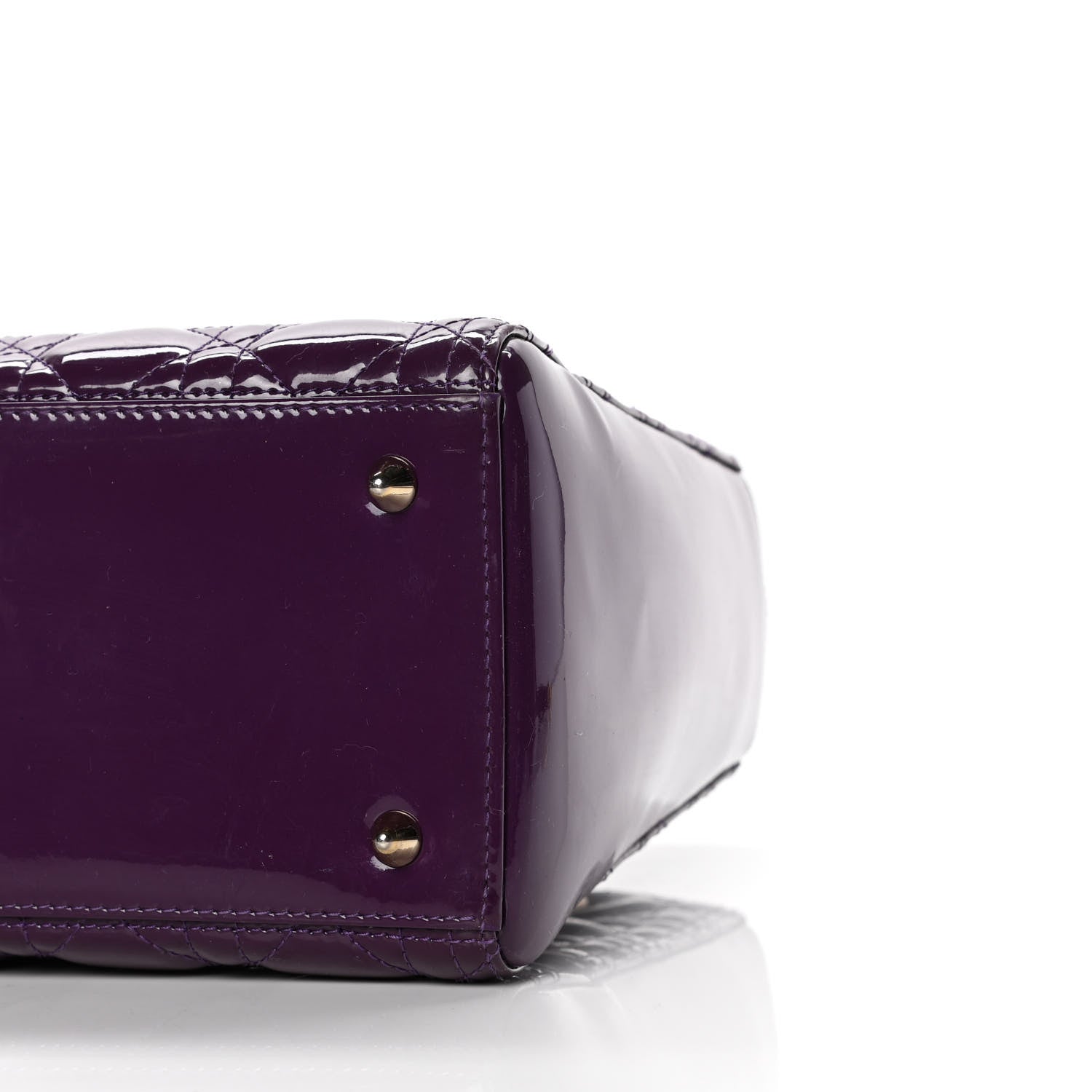 Christian Dior Patent Cannage Medium Lady Dior Purple 7 of 9