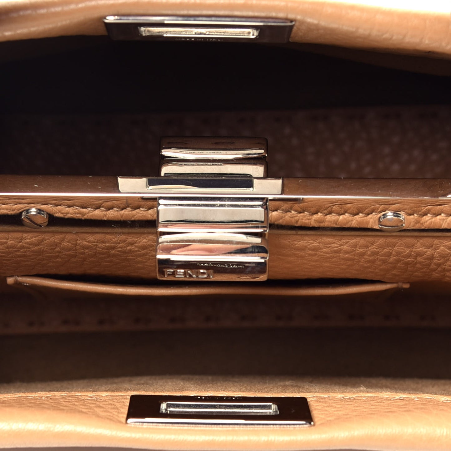 Cuoio Romano Selleria Elaphe Lace Up Mini Peekaboo Iconic Satchel Miele Scuro Natural