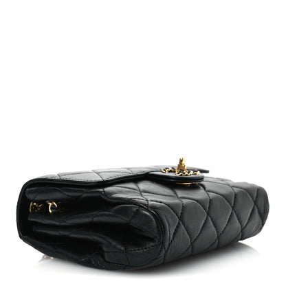 Chanel Lambskin Quilted Chanel Square Flap Black 4 of 11