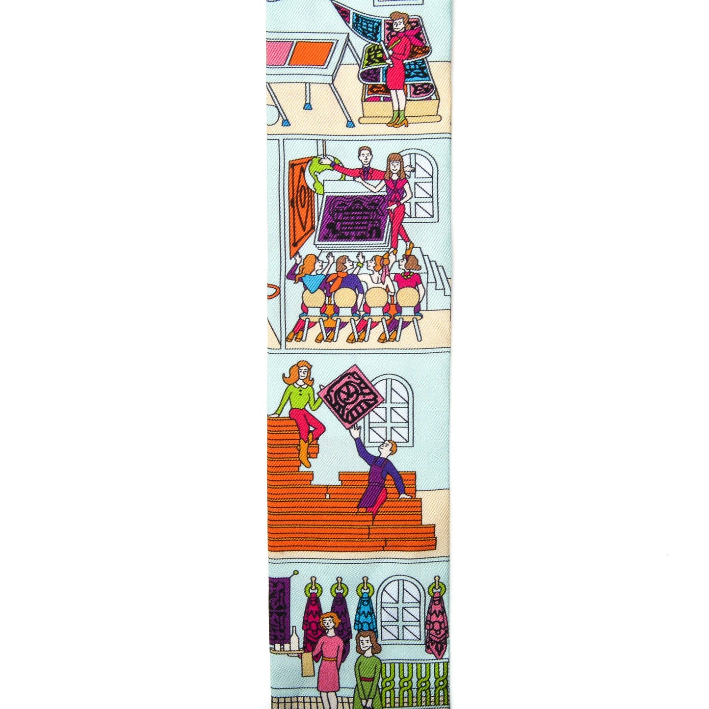 Silk La Maizeon des Carrés Twilly Aqua Vert d Eau Rose