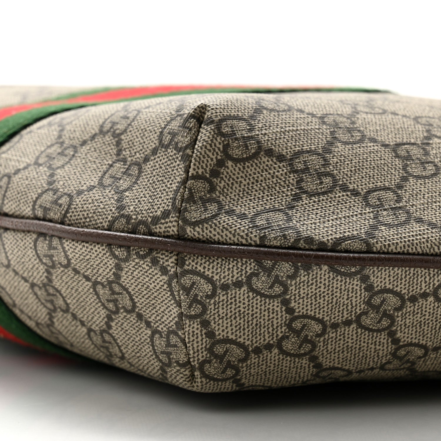 Gucci GG Supreme Monogram Web Small Ophidia Half Moon Hobo Brown 10 of 11