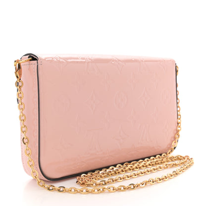 Louis Vuitton Vernis Felicie Chain Wallet Rose Ballerine 4 of 12