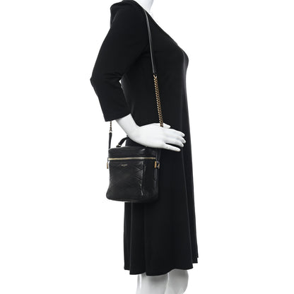 Saint Laurent Lambskin Quilted Vanity Bag Black 2 of 10