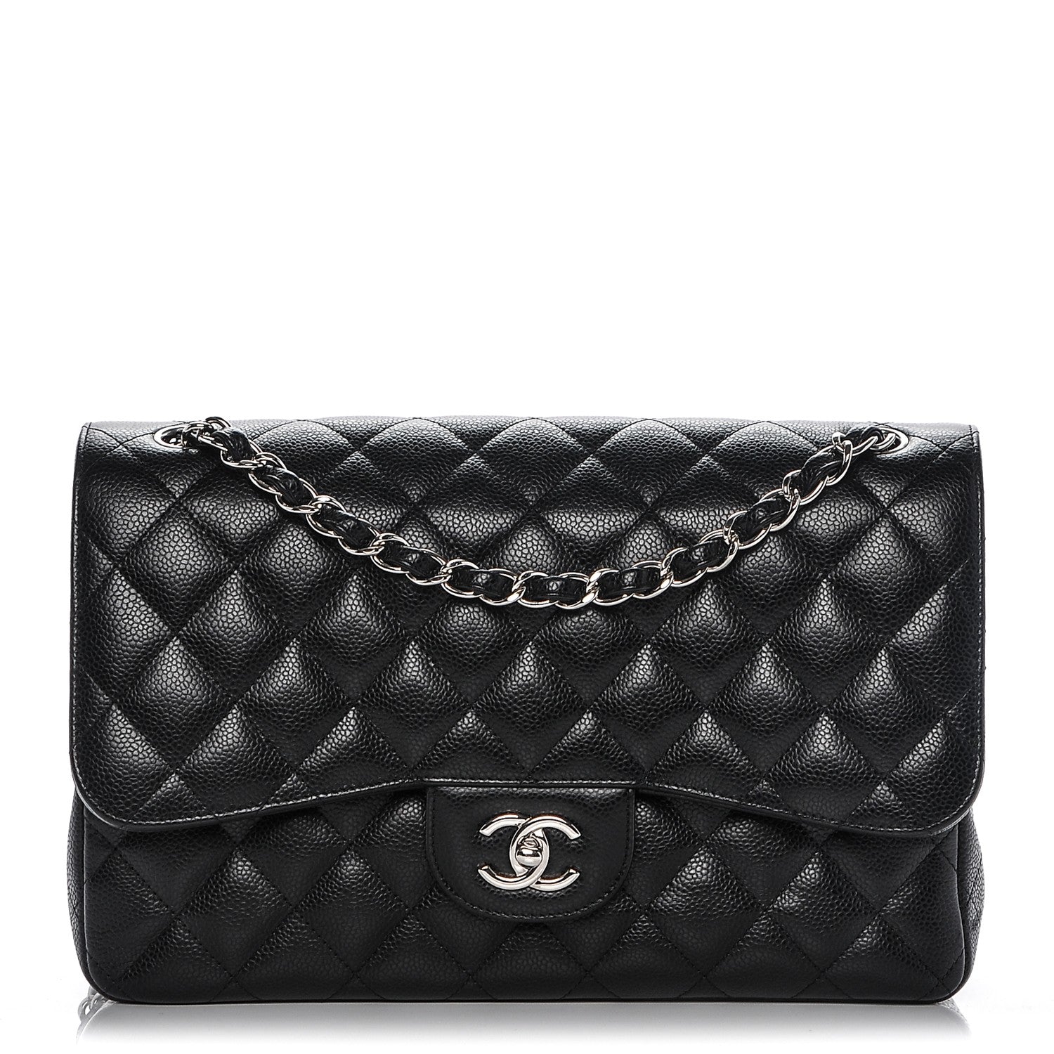 Chanel Caviar Quilted Jumbo Double Flap Black 1 of 8