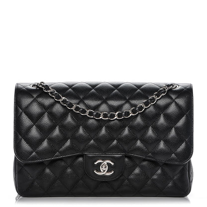 Chanel Caviar Quilted Jumbo Double Flap Black 1 of 8