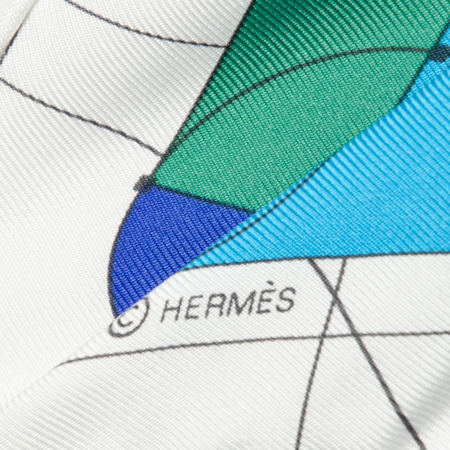 Silk Petit H Echec Au Roi Scarf 90 Blanc Jaune Vif Bleu