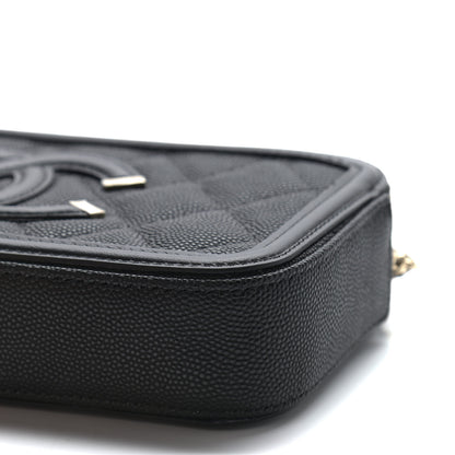 Chanel Caviar Quilted CC Filigree Clutch With Chain Black 10 of 13