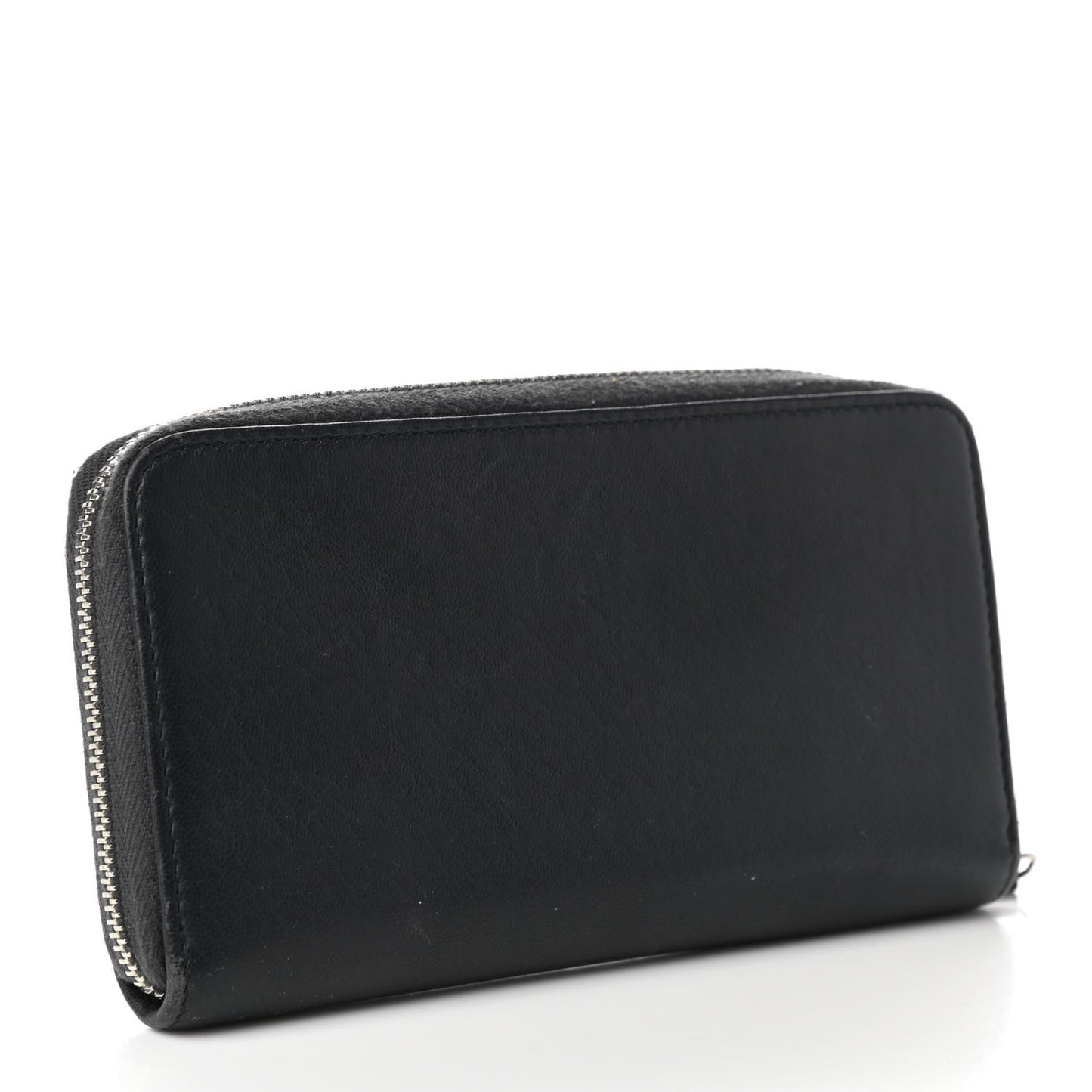 Lambskin Studded Small Timeless CC Zip Around Wallet Black
