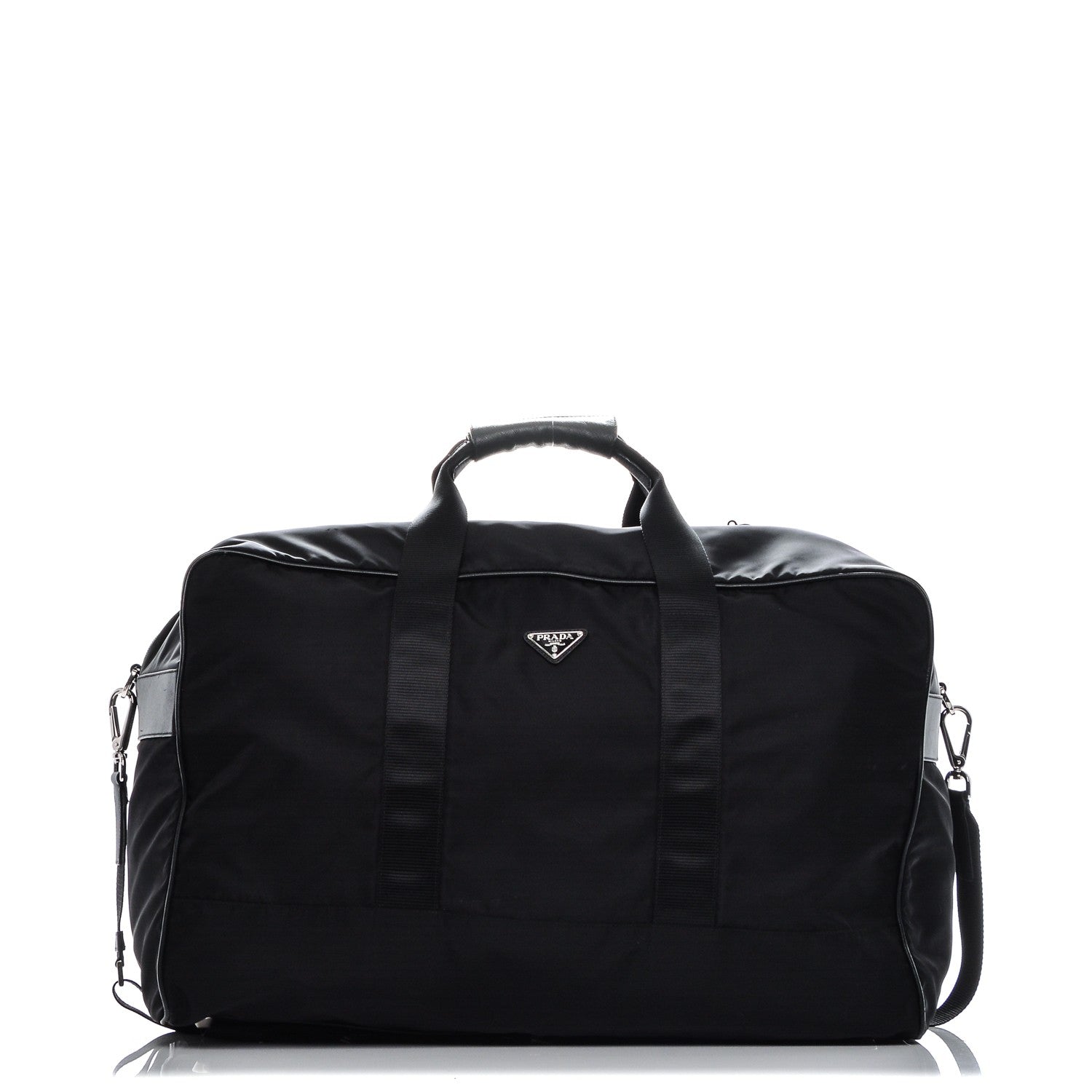 Prada Tessuto Nylon Saffiano Viaggio Carry On Travel Bag Black 1 of 7