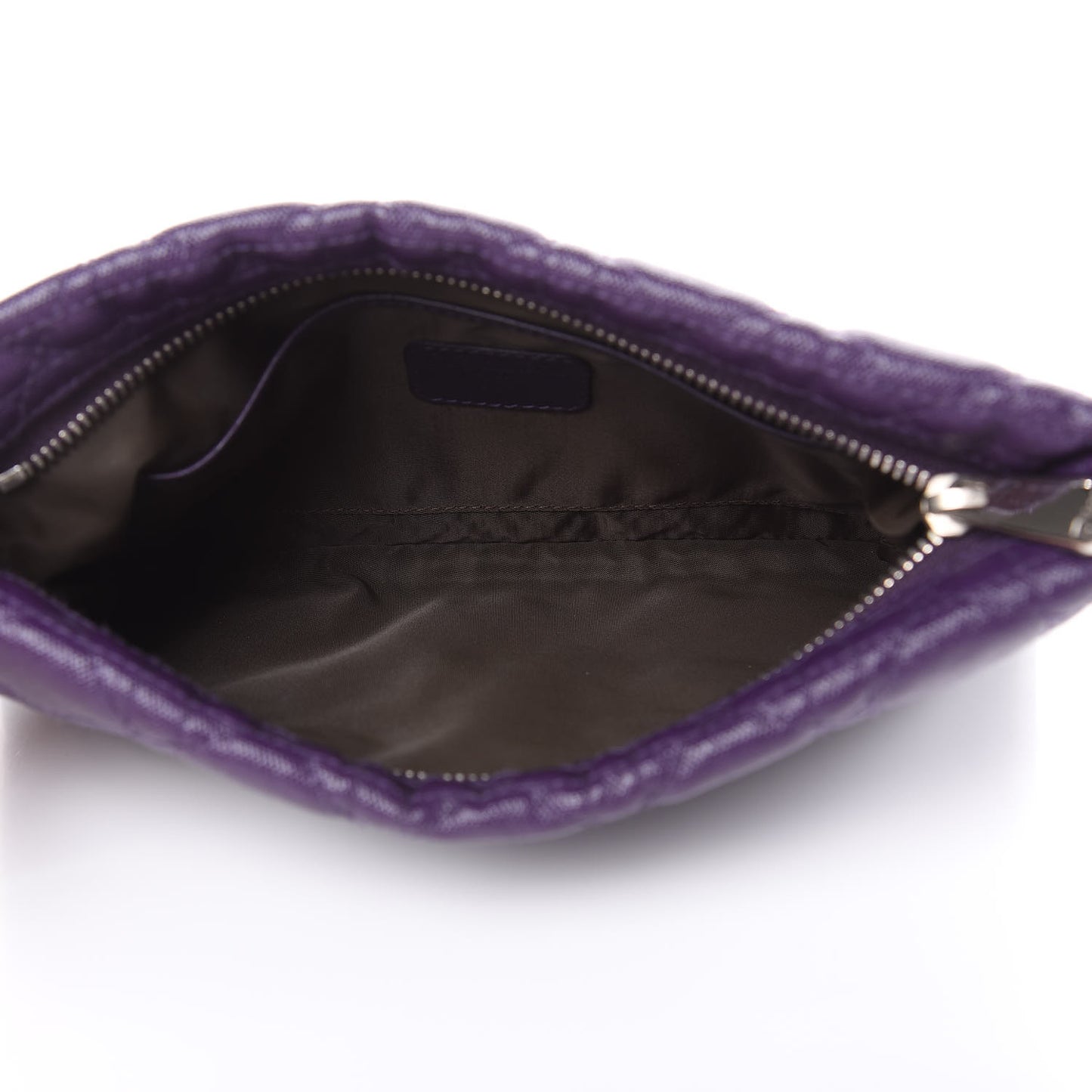 Coated Canvas Cannage Panarea Pouch Purple