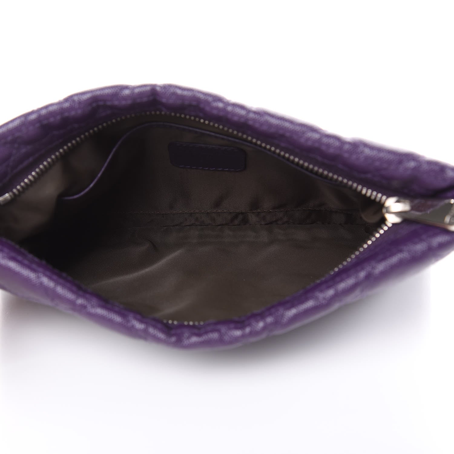 Christian Dior Coated Canvas Cannage Panarea Pouch Purple 5 of 7