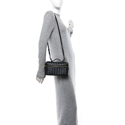 Bottega Veneta Calfskin Intrecciato Bang Bang Vanity Case Black 2 of 10