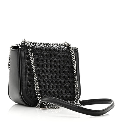 Stella McCartney Eco Alter Nappa Woven Mini Falabella Box Shoulder Bag Black 3 of 9
