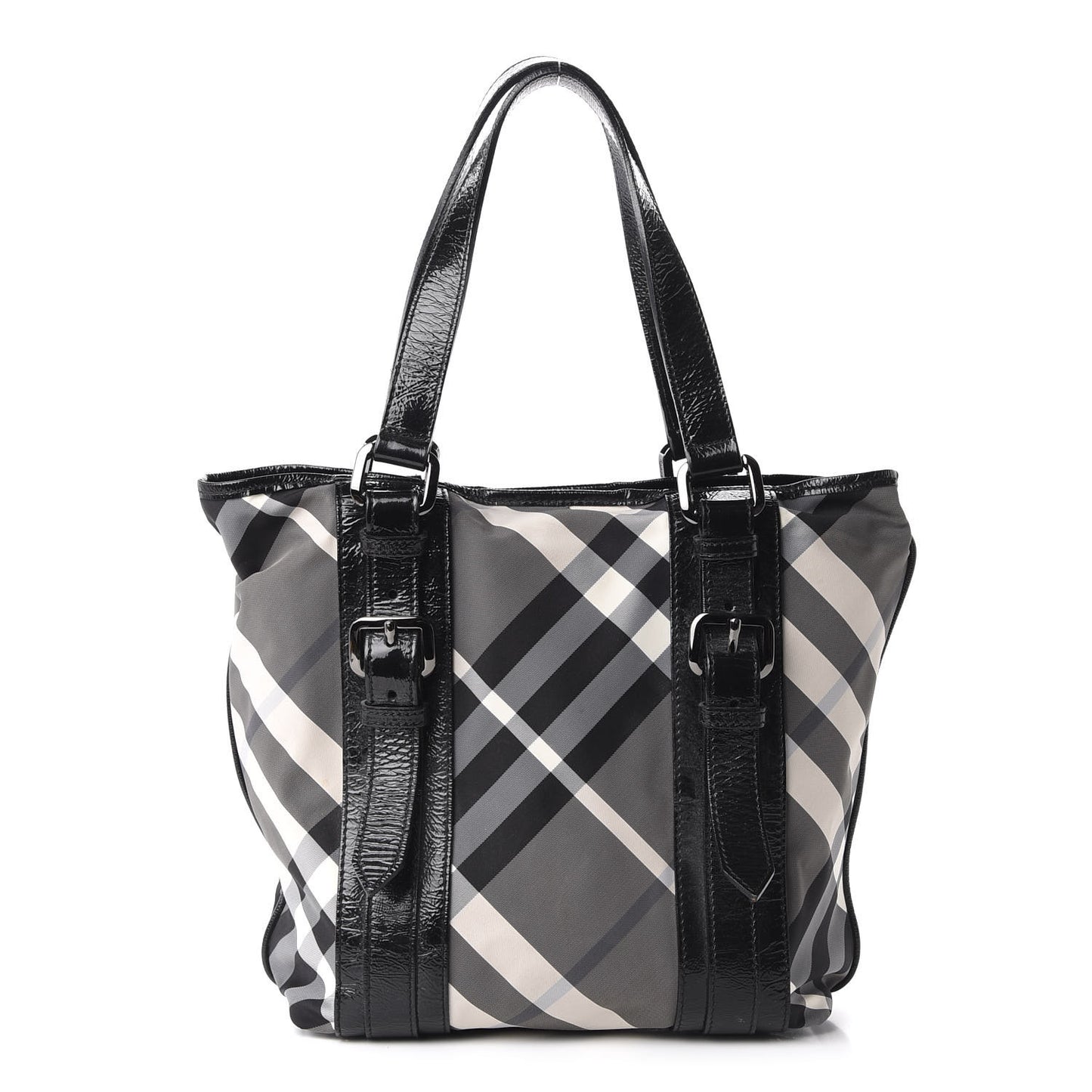 Nylon Beat Check Small Victoria Tote Black