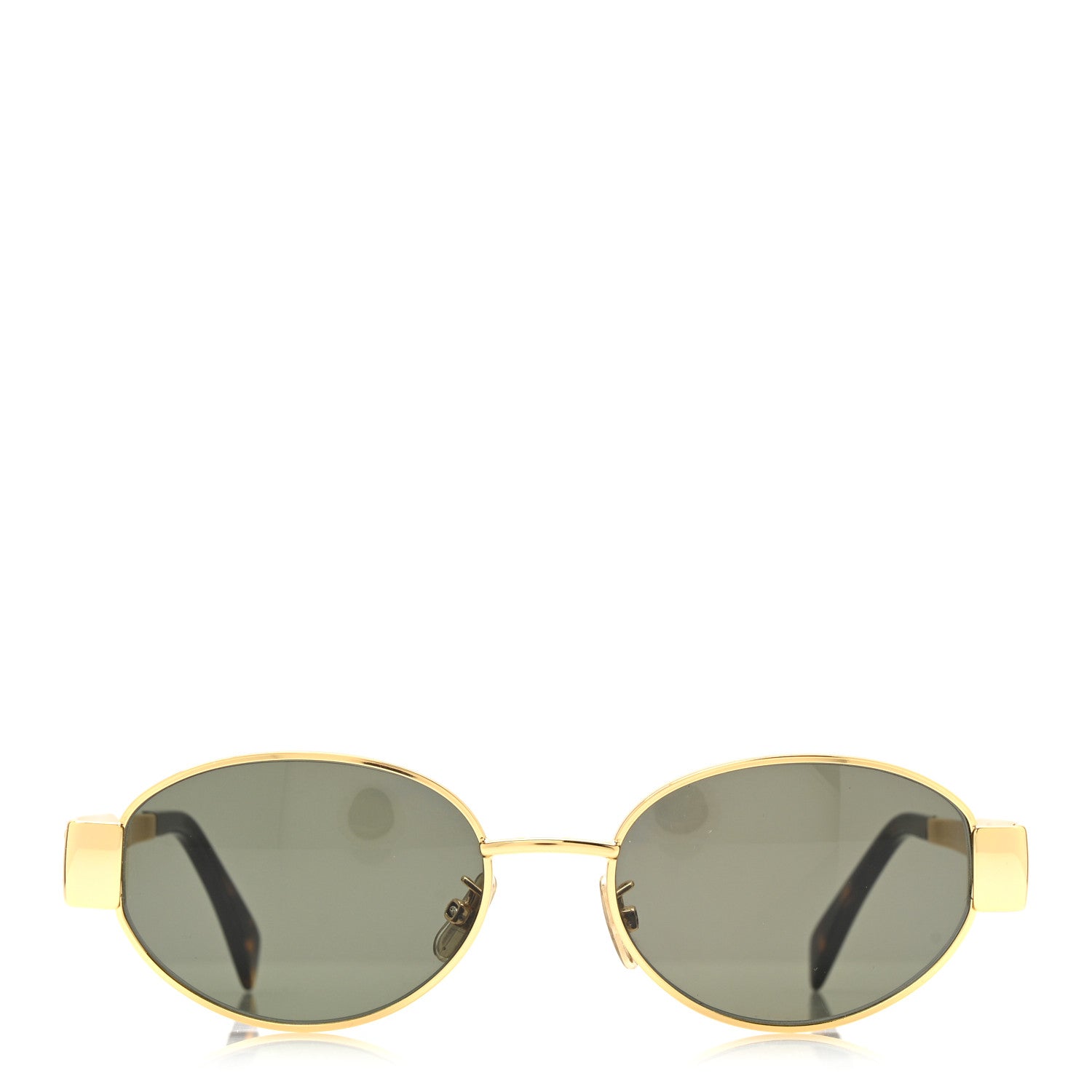 Celine Metal Triomphe 01 Sunglasses CL40235U Gold Green 3 of 14