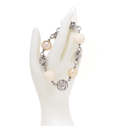 Chanel Pearl CC Bracelet Silver 2 of 5
