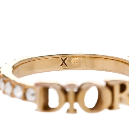 Christian Dior Metal Crystal DIO(R)EVOLUTION Ring 56 7.5 Gold 4 of 4