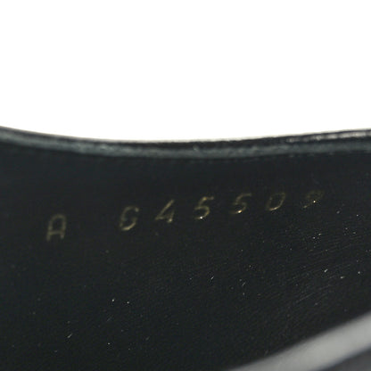 Chanel Goatskin Grosgrain Cap Toe CC Slingback Sandals 37 Black 6 of 9