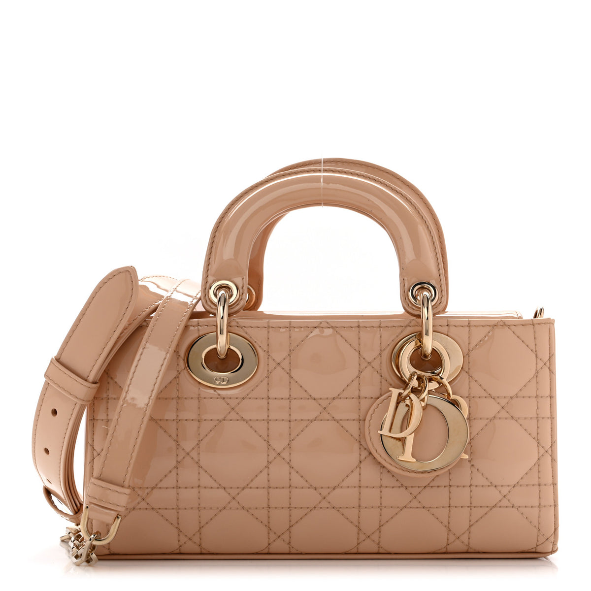 Patent Cannage Small Lady D-Joy Beige