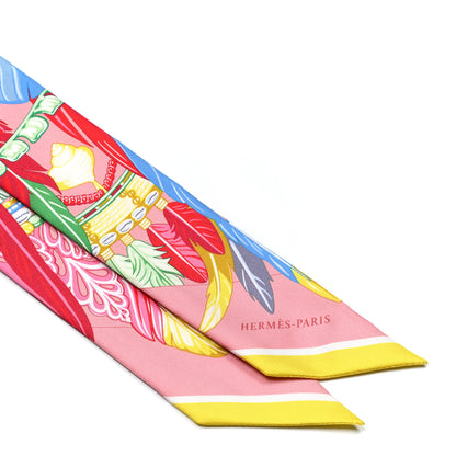 Hermes Silk La Danse Pacifique Twilly Vieux Rose Bleu Vert 2 of 4