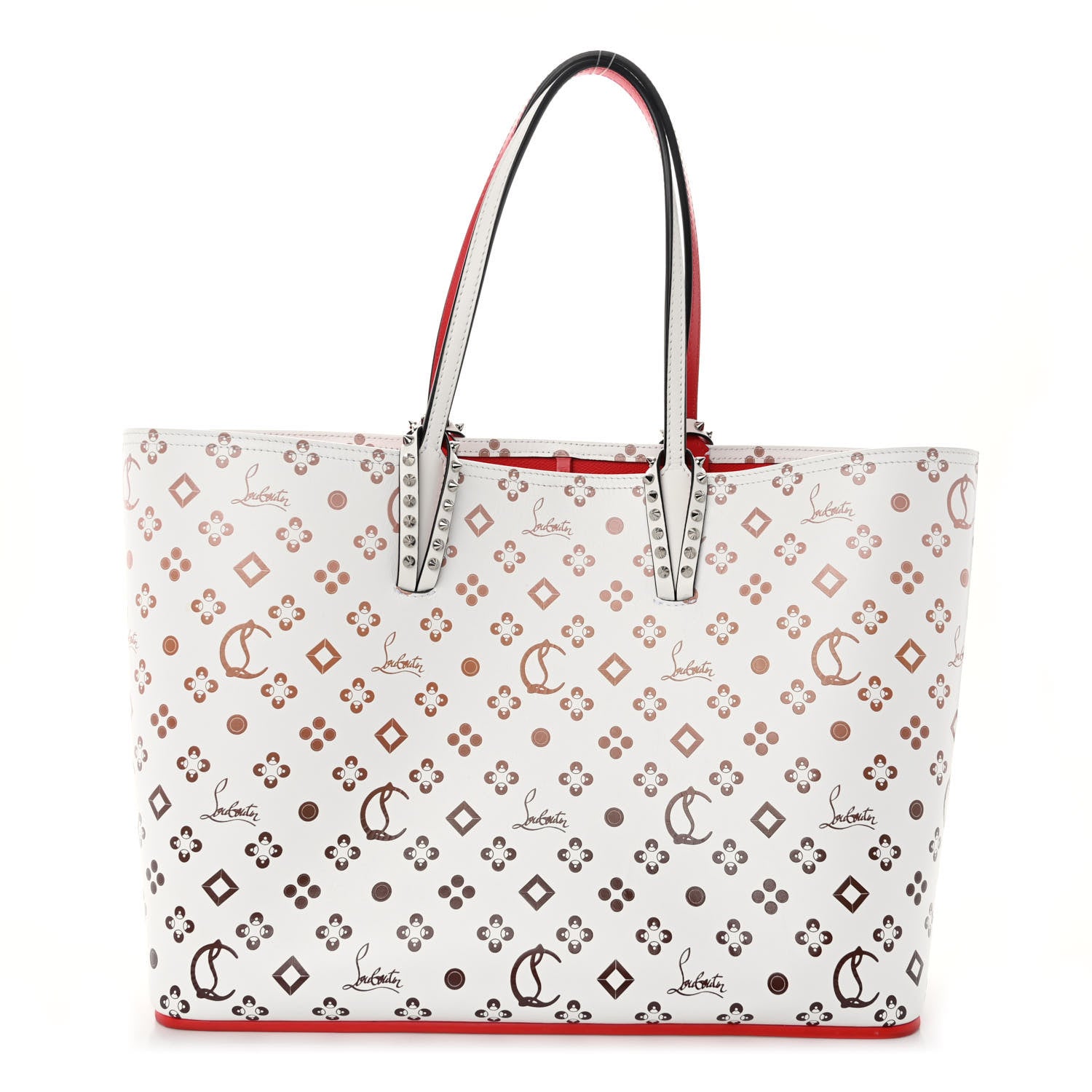 Christian Louboutin Calfskin Patent Degrade Loubinthesky East West Cabata Tote White 3 of 11