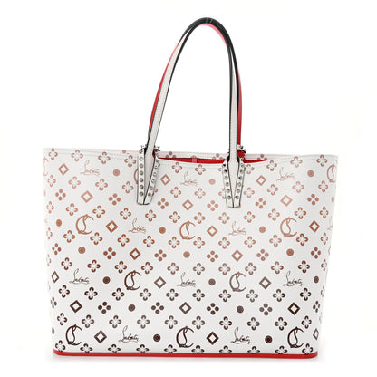 Christian Louboutin Calfskin Patent Degrade Loubinthesky East West Cabata Tote White 3 of 11