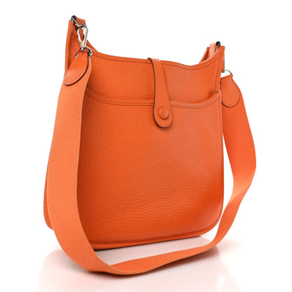 Hermes Taurillon Clemence Evelyne II PM Orange 3 of 10