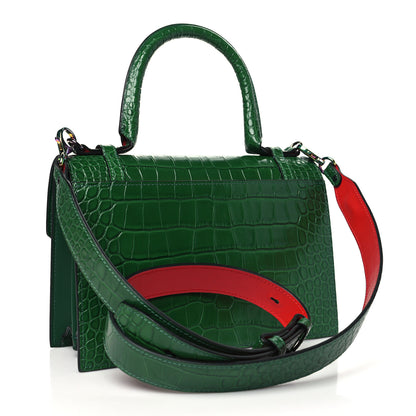 Christian Louboutin Alligator Embossed Calfskin Elisa Top Handle Bag Canopee Rainbow 3 of 12