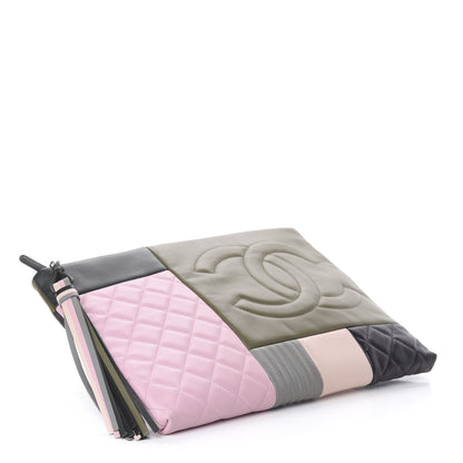 Chanel Lambskin Patchwork Large Cosmetic Case Multicolor 3 of 5