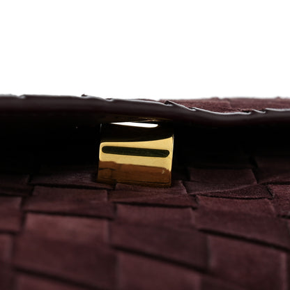 Bottega Veneta Suede Intrecciato Long Andiamo Top Handle Deep Mahogany 12 of 12