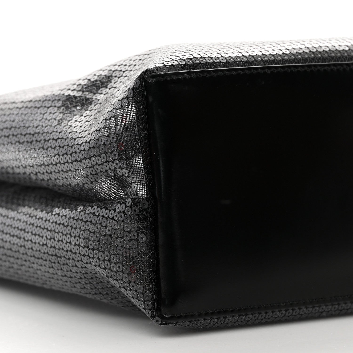 Prada Mesh Sequin Spazzolato Logo Tote Black 10 of 15