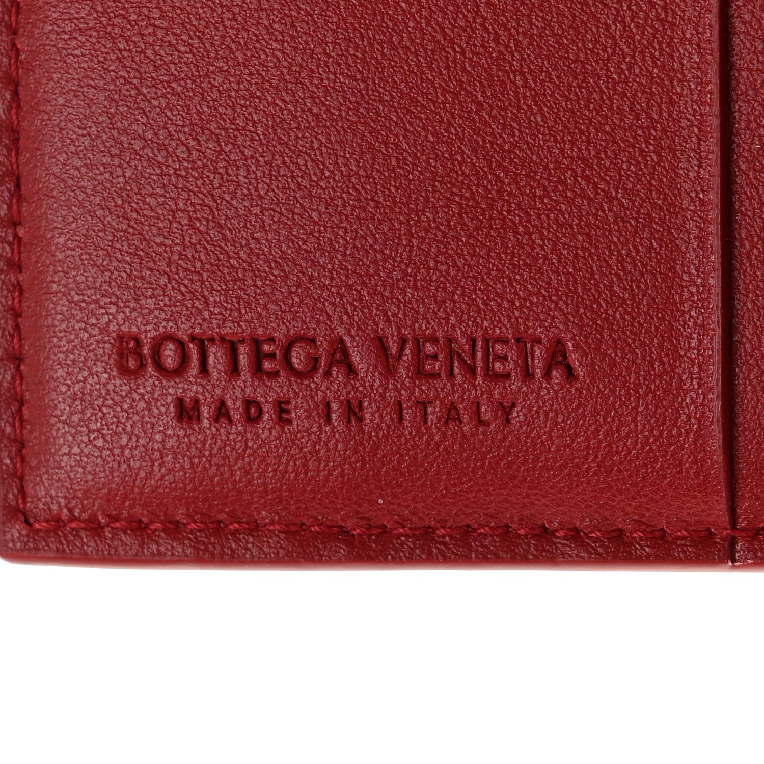 Bottega Veneta Nappa Maxi Intrecciato Card Holder Wallet Dark Red 6 of 8
